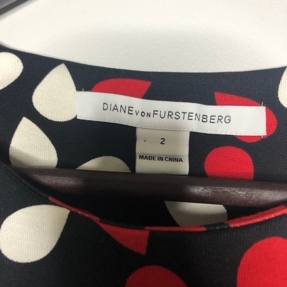 Diane Von Furstenberg DVF Zoe Silk Jersey Faux Wrap Dress in Petal Poppy - Picture 5 of 8